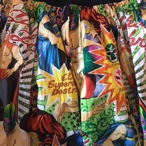 Louche libre  print rockabilly skirt